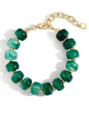 Chunky Beaded Bracelets for Women Boho Multicolor Acrylic Resin Beads Bracelet